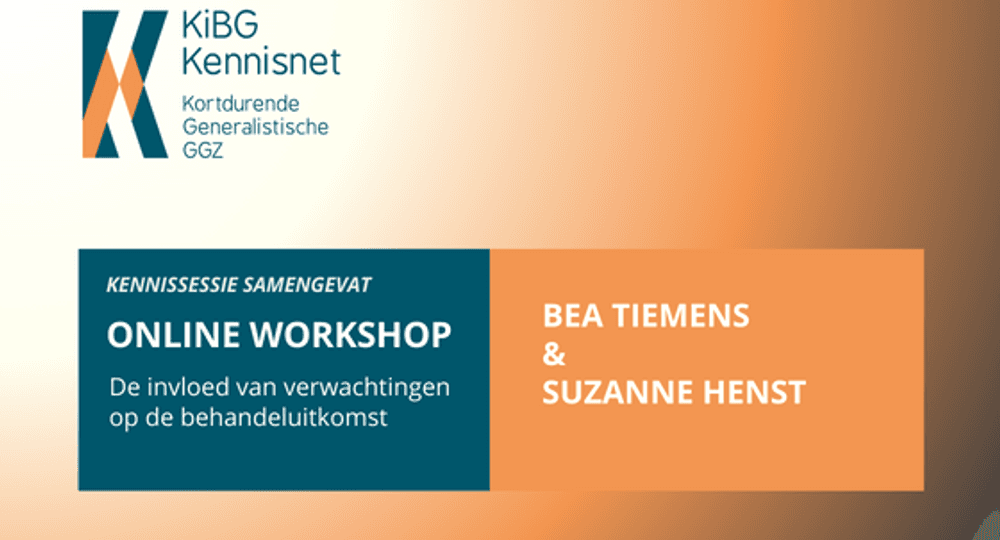 Kennissessie gemist: De invloed van verwachtingen op de behandeluitkomst